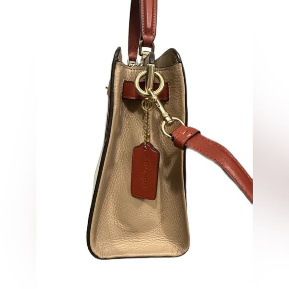 Coach Brown and Cream Satchel - Picture 5 of 14